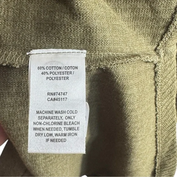 Natural Reflections Olive Hooded Knit Shacket XXL - Picture 5 of 5